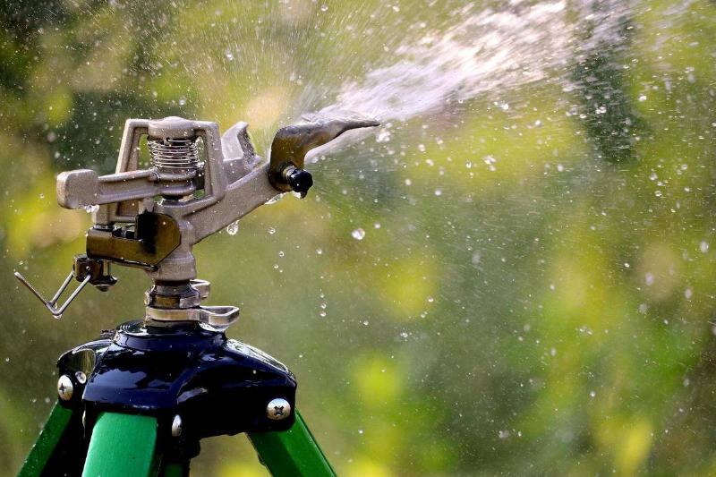 Sprinkler going off