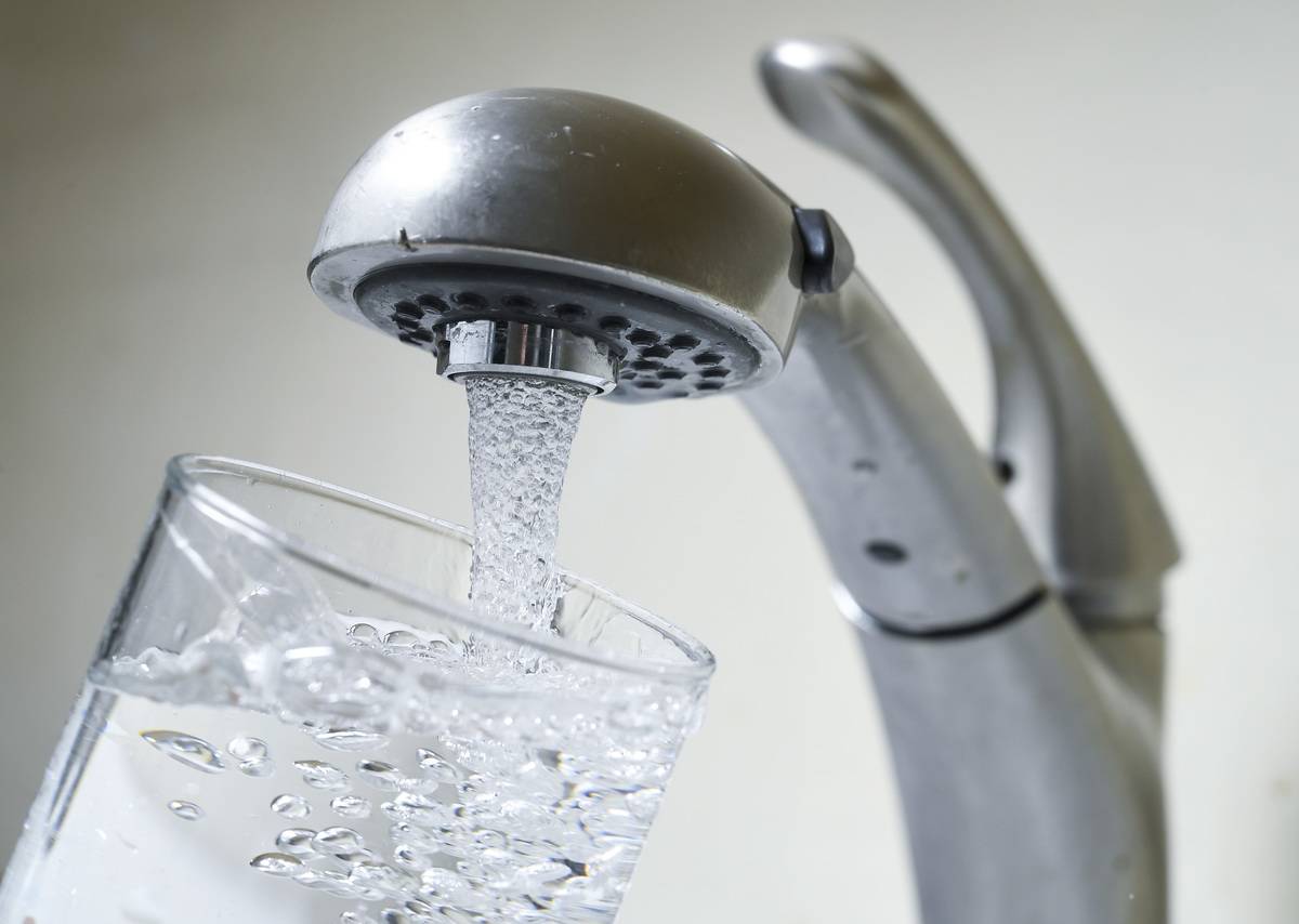A photo illustration of tap water in a clear glass drinking glass in West Reading, PA Tuesday afternoon June 15, 2021.