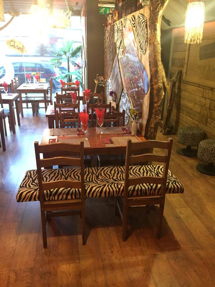 Empty restaurant table