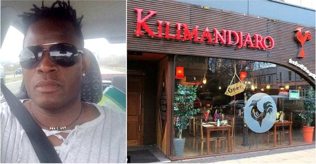 Restaurant and selfie side by side images