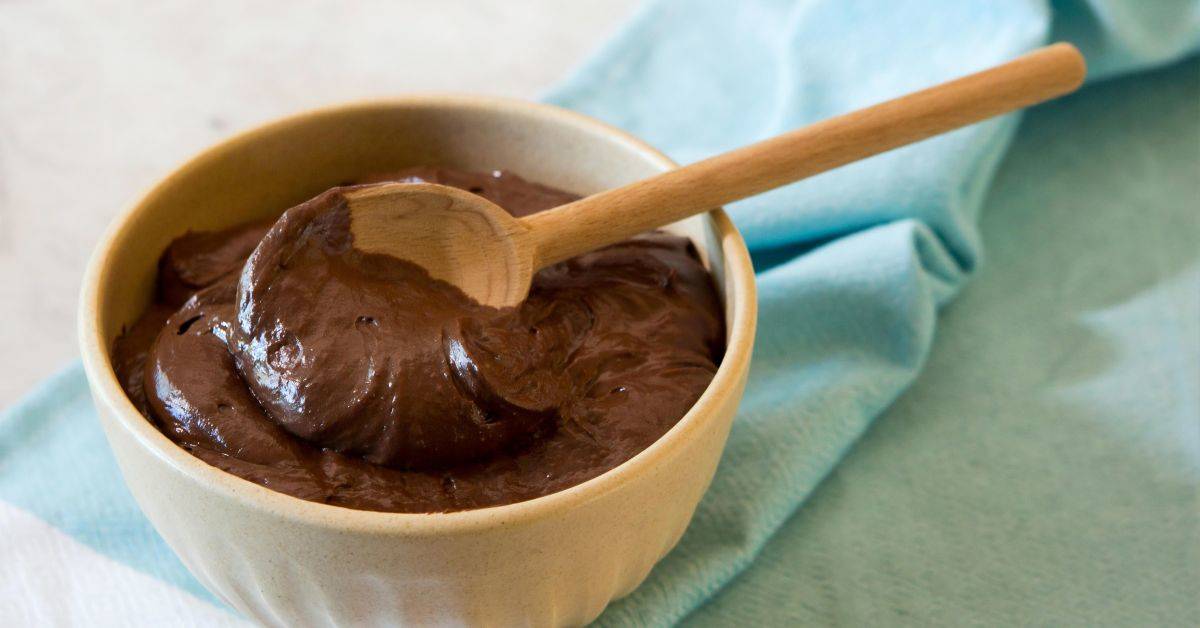 bowl of chocolate pudding