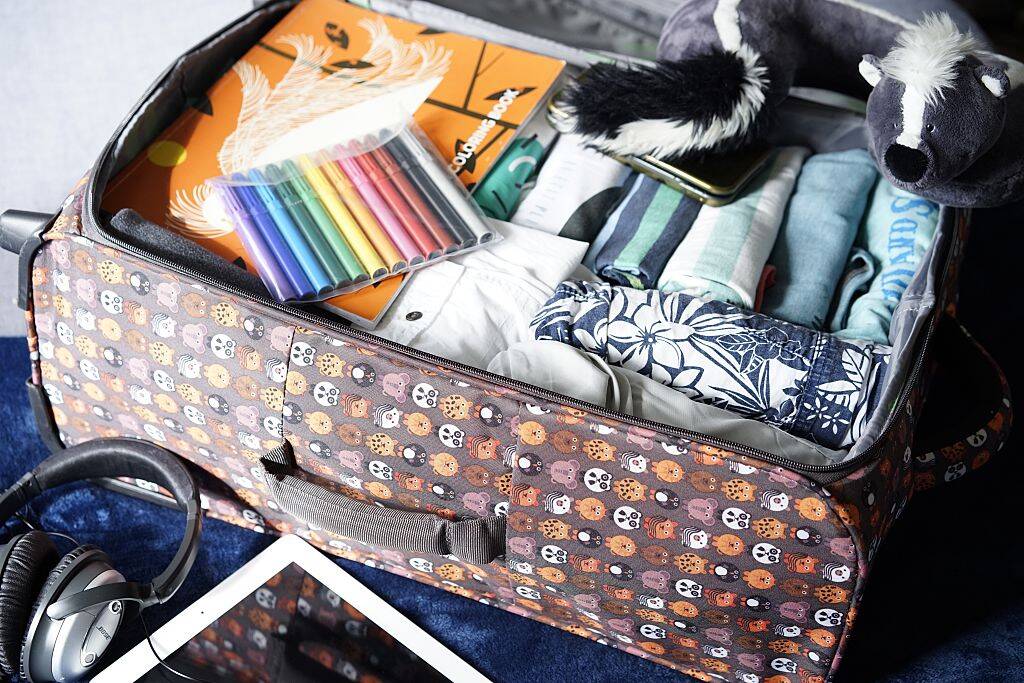 Packed suitcase