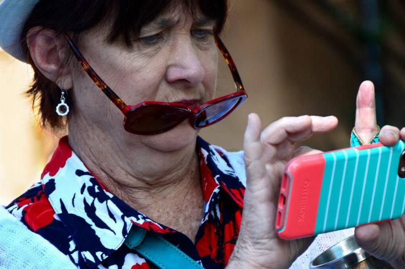 Woman taking photo