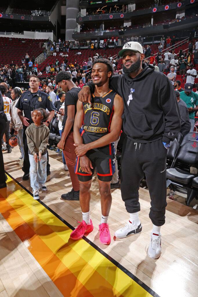 Bronny and Lebron James