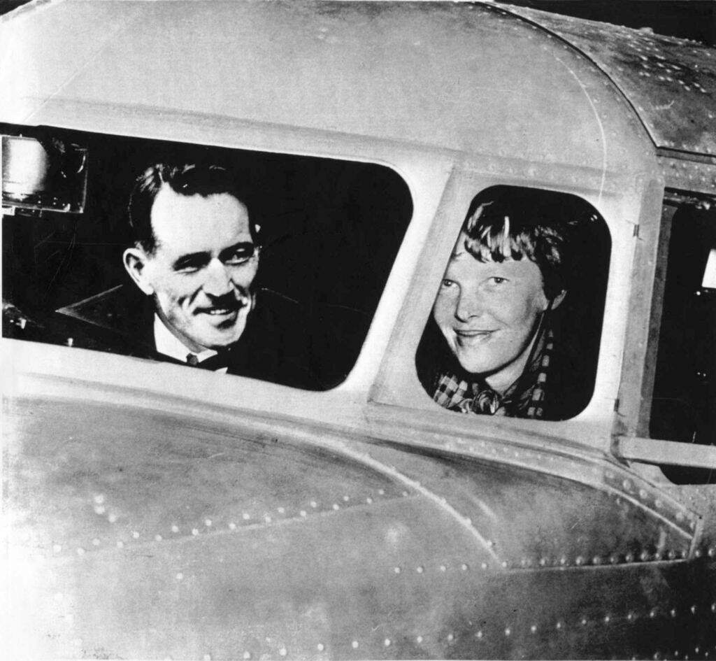 Frederick Noonan, co-pilot, and Amelia Earhart