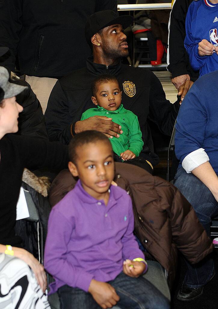 Lebron, Bronny, and Bryce James