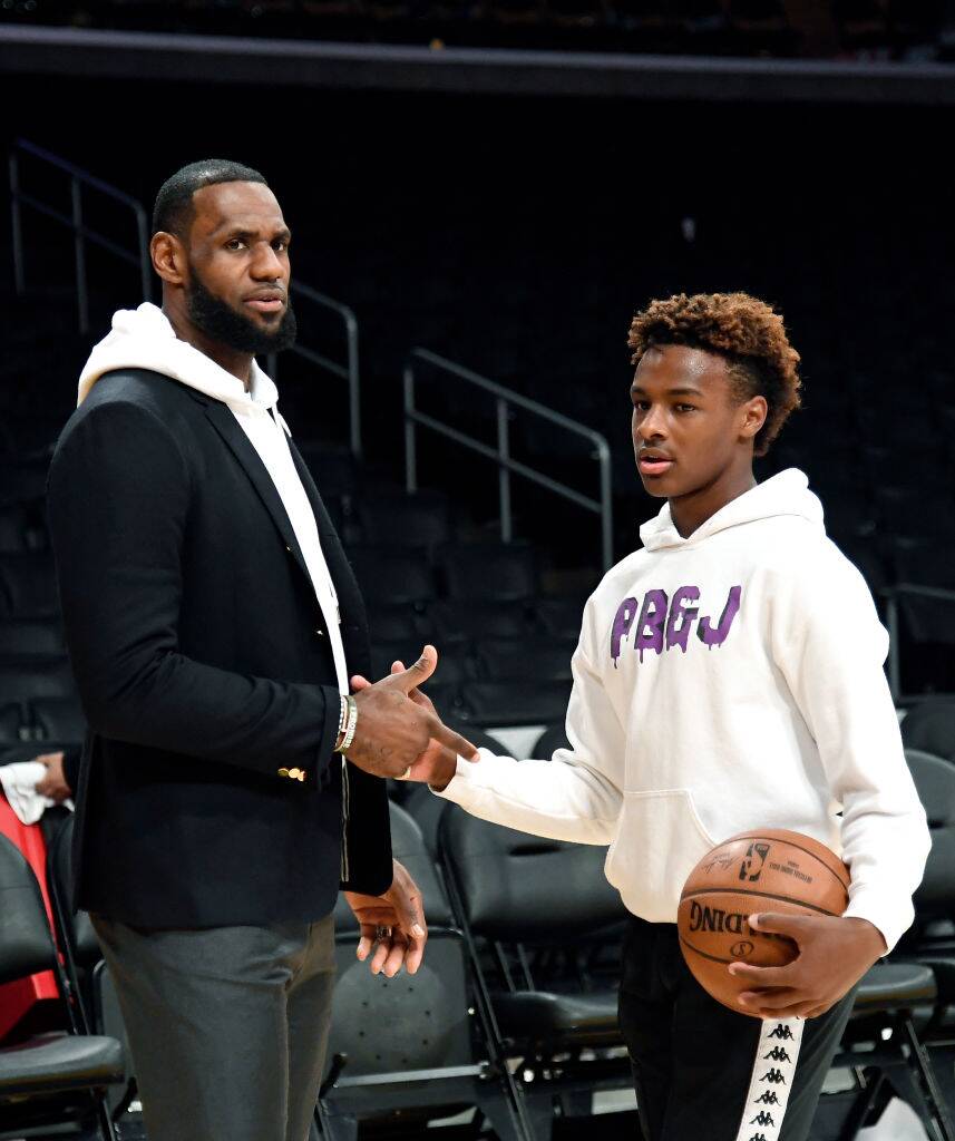 Lebron and Bronny James 