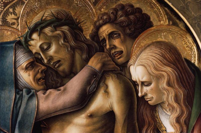 Detail of Pieta by Carlo Crivelli