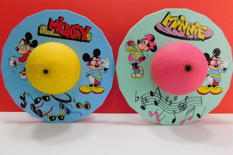 matching pogo balls with Mickey and Minnie Mouse