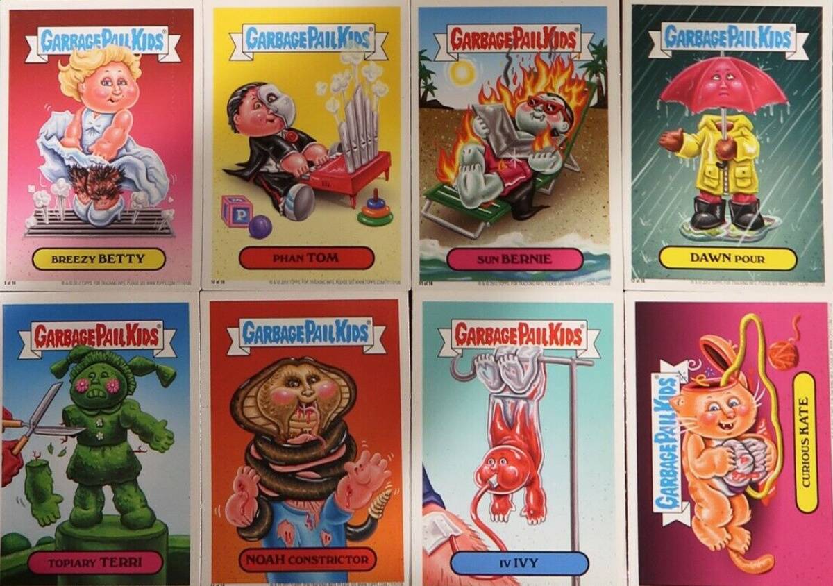 set of Garbage Pail Kids trading cards