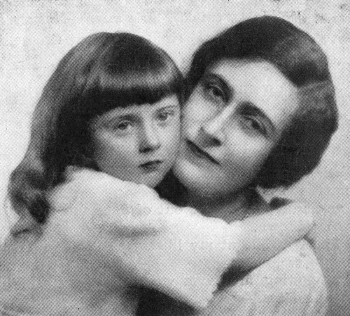 Agatha Christie with her daughter