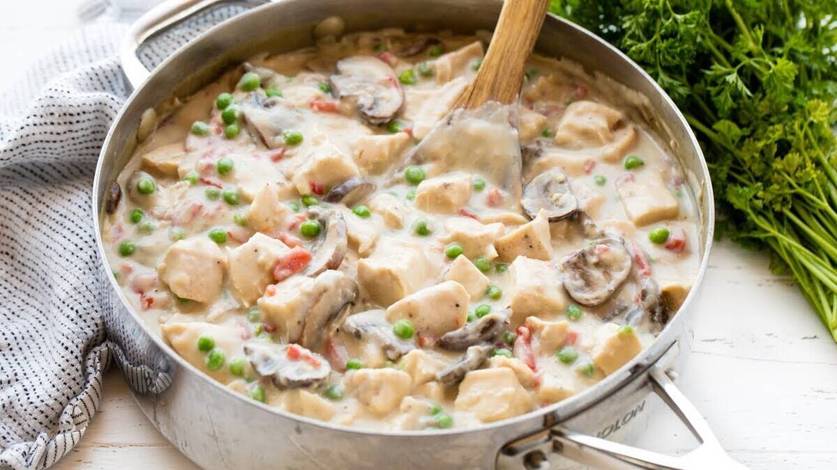 a pot of Chicken à la King