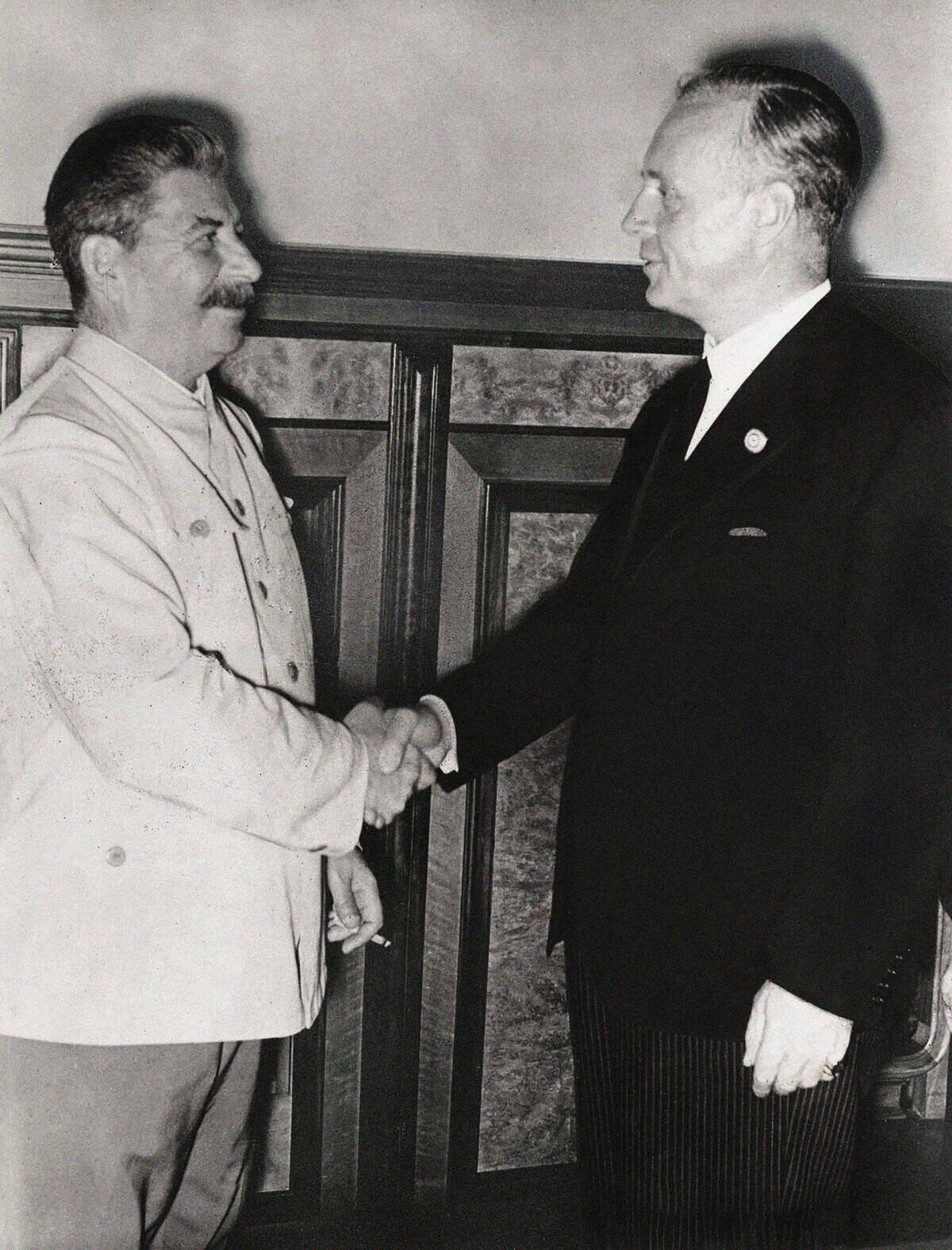 Joseph Stalin And Joachim Von Ribbertrop
