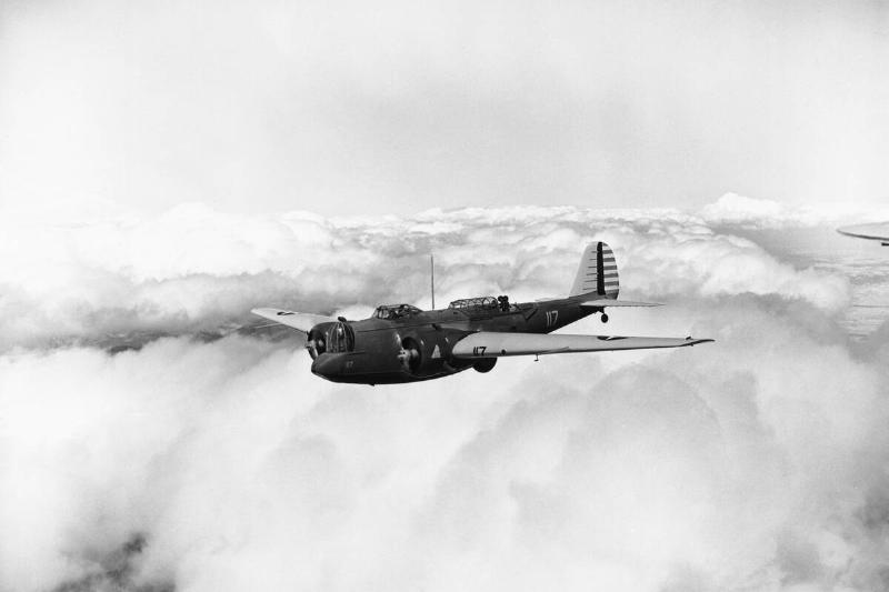 Martin B-10 Bomber Flying