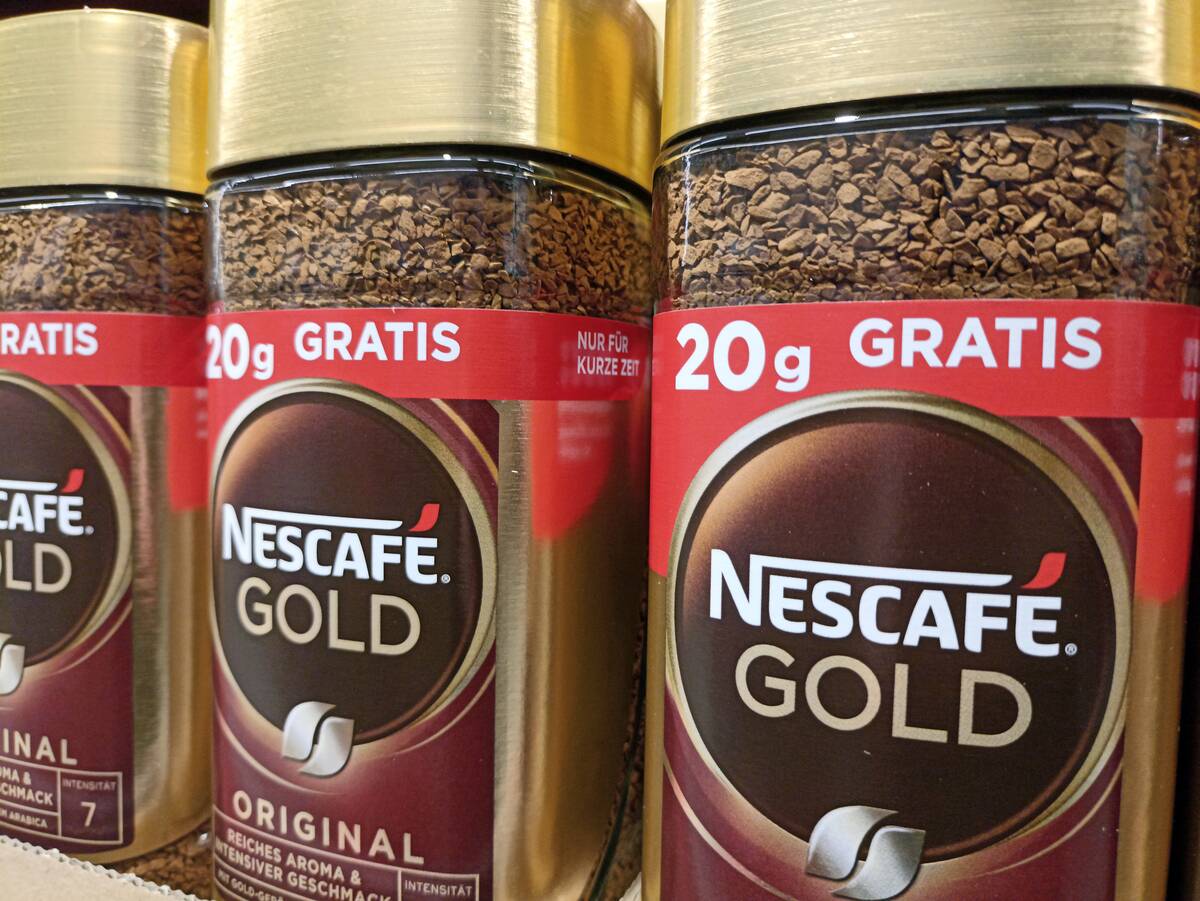 Nescafe Gold instant coffee seen at Penny store...