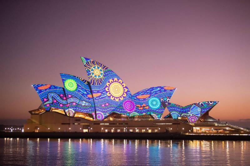 Opera House Sails Light Up With Indigenous Artwork On Australia Day