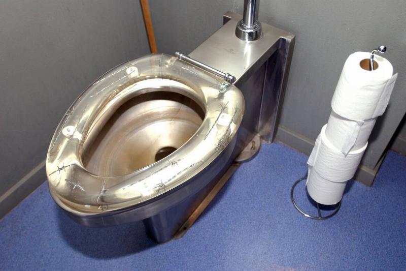 A Stainless Steel Toilet