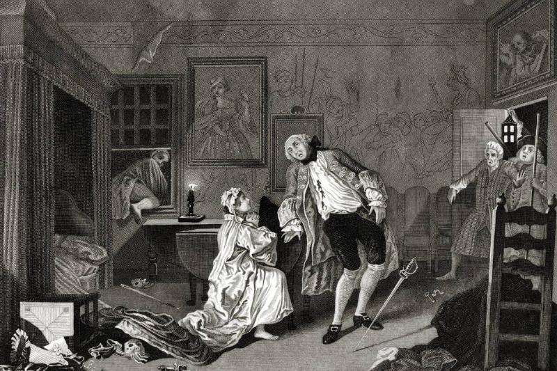 Marriage a la Mode - The Divorce - engraving by William Hogarth, English painter and artist