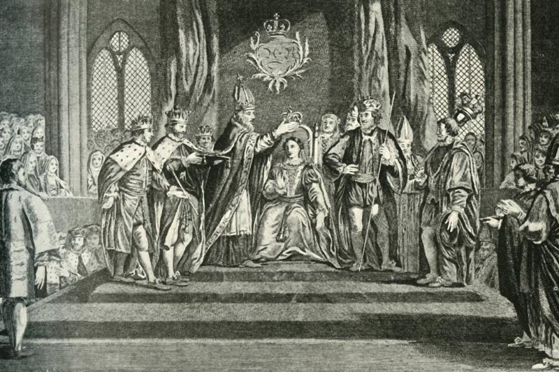 The Coronation Of Anne Boleyn With The Crown Of St Edward