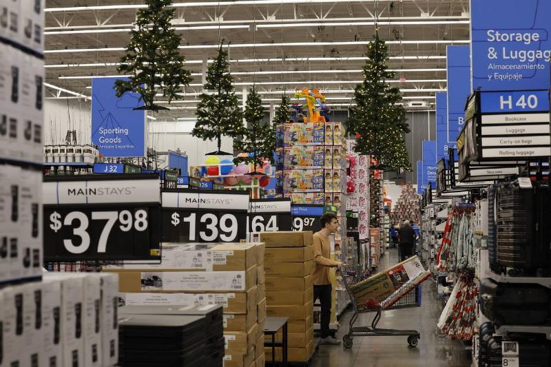 Shoppers at Walmart