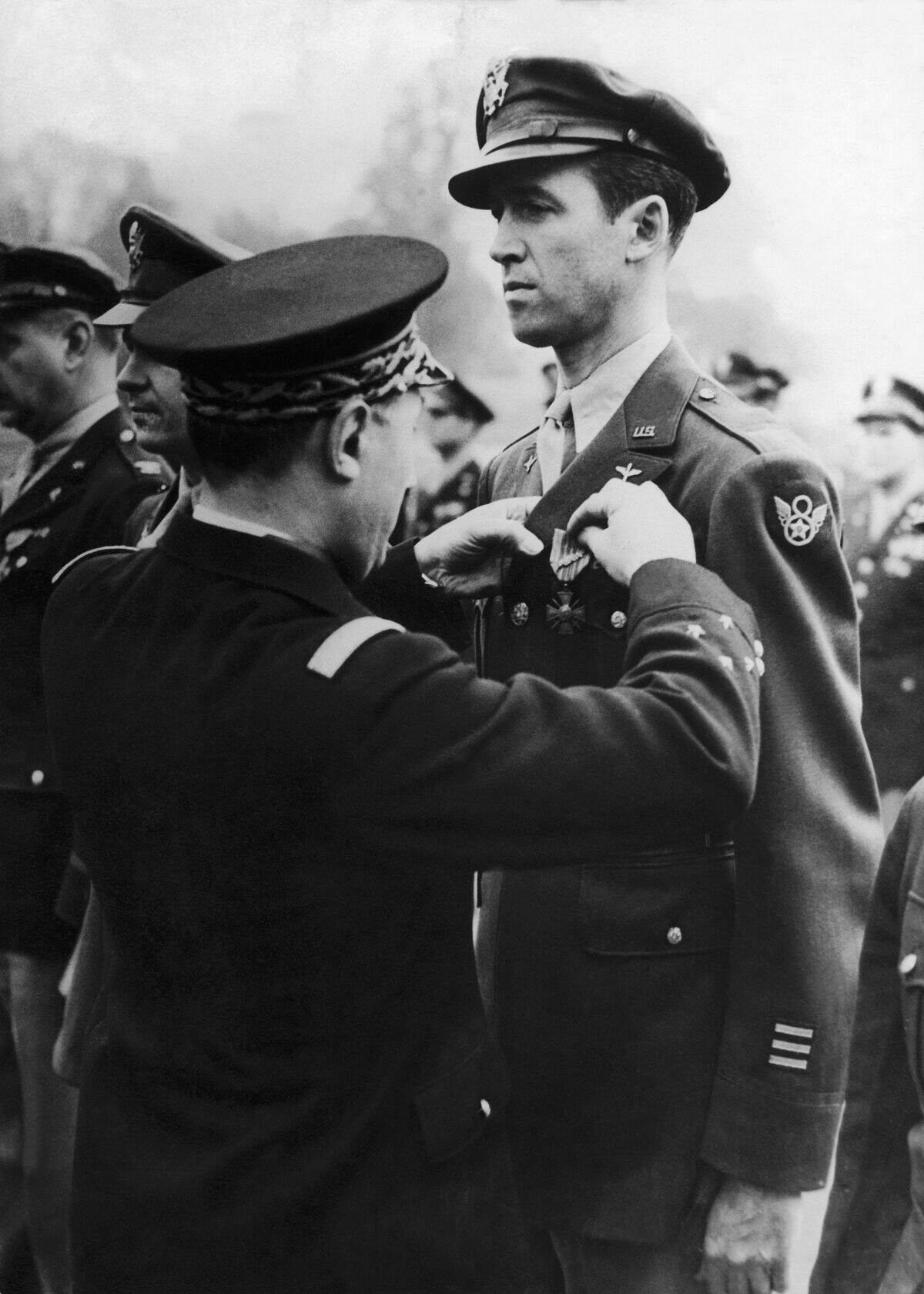 James Stewart Receiving The Croix De Guerre
