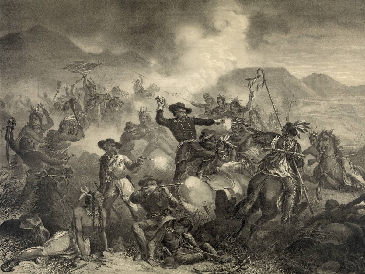 The Death Of General Custer At The Battle Of The Little Big Horn
