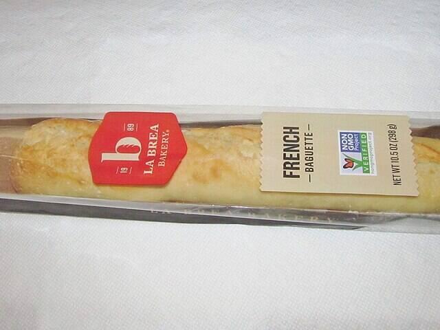La Brea Bakery baguette on a white surface