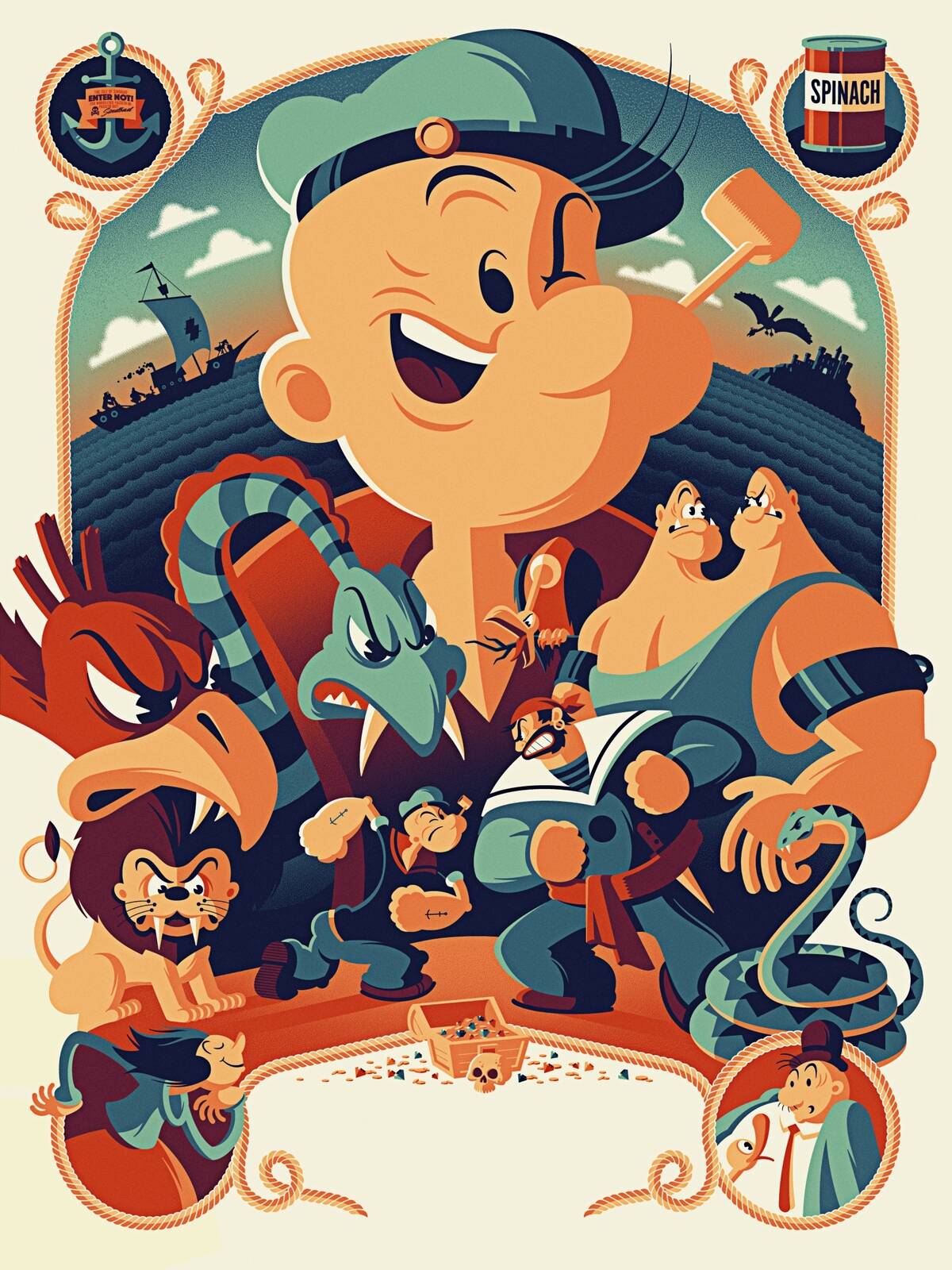 Poster for 'Popeye the Sailor Meets Sinbad'
