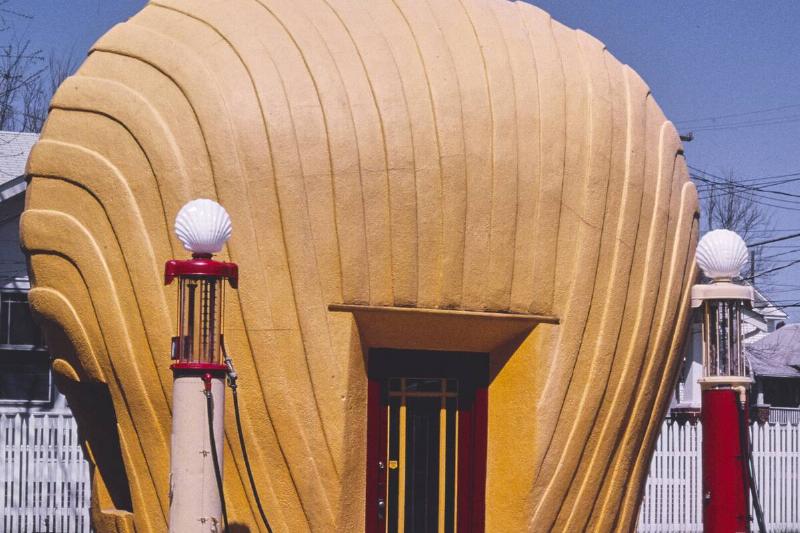 Shell gas station (restoration) Winston-Salem North Carolina ca. 2001