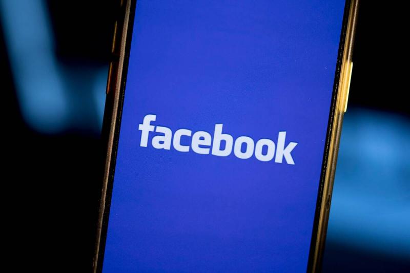 iPhone showing the loading screen for the Facebook app