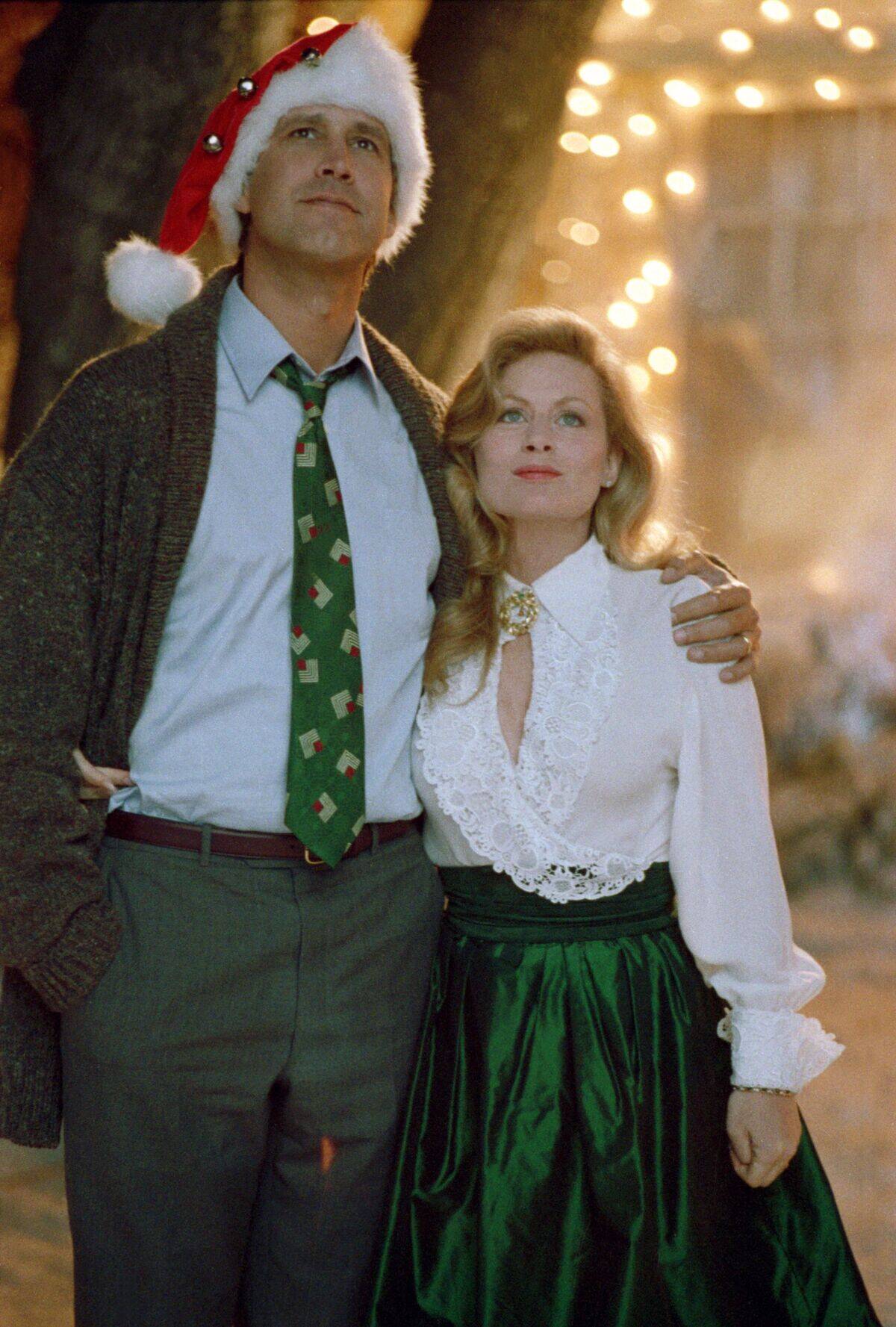 Chevy Chase and Beverly D'Angelo as Clark and Ellen Griswold in 'Christmas Vacation'