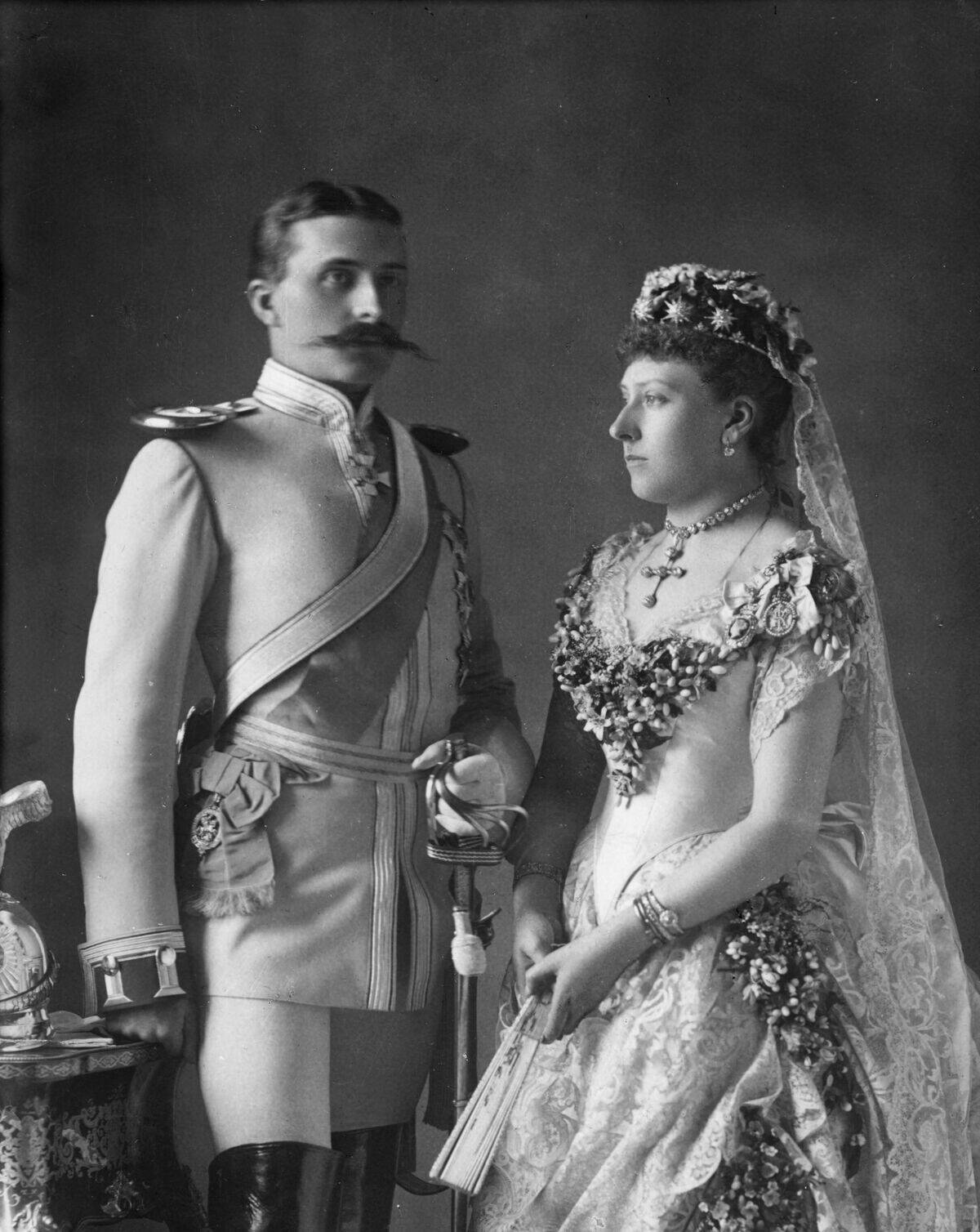 Wedding portrait of Princess Beatrice of the United Kingdom and Prince Henry of Battenberg