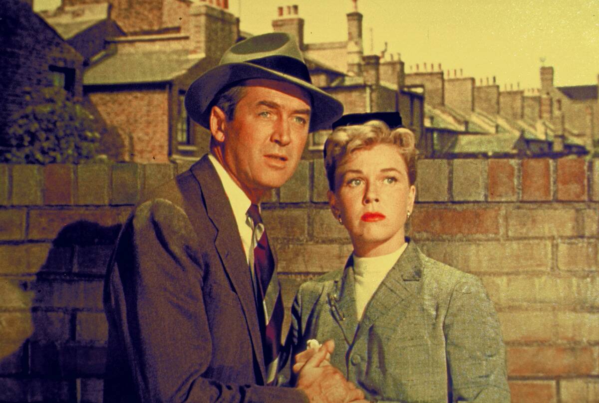 James Stewart and Doris Day as Ben and Jo McKenna in 'The Man Who Knew Too Much'