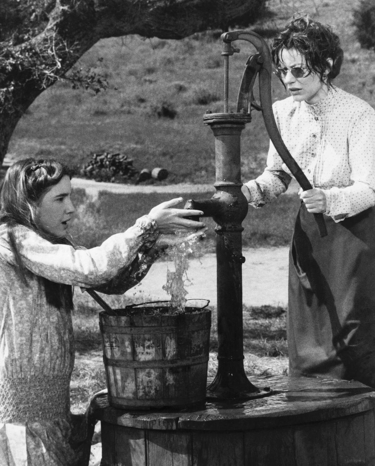 Melissa Gilbert and Patty Duke as Heller Keller and Annie Sullivan in 'The Miracle Worker'