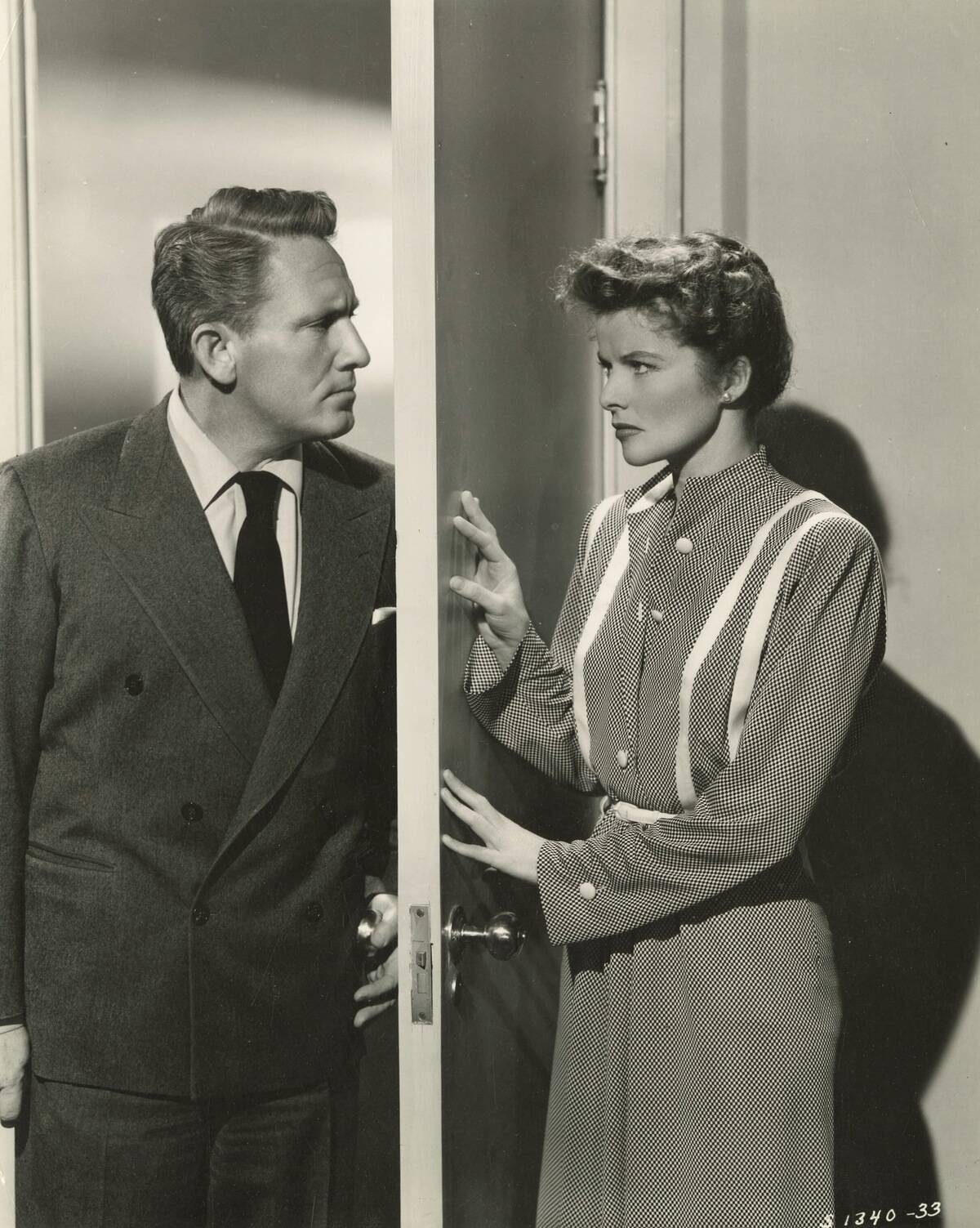 Spencer Tracy and Katharine Hepburn as Pat Jamieson and Jamie Rowan in 'Without Love'
