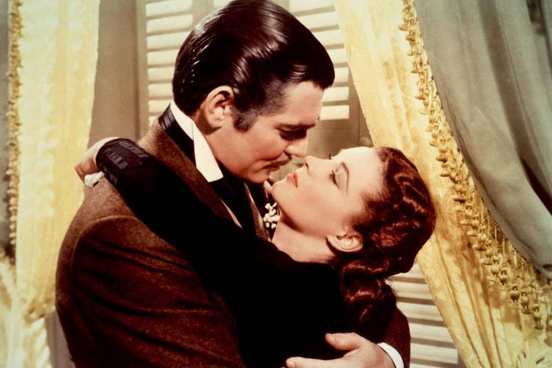 Vivien Leigh and Clark Gable as Scarlett O'Hara and Rhett Butler in 'Gone with the Wind'