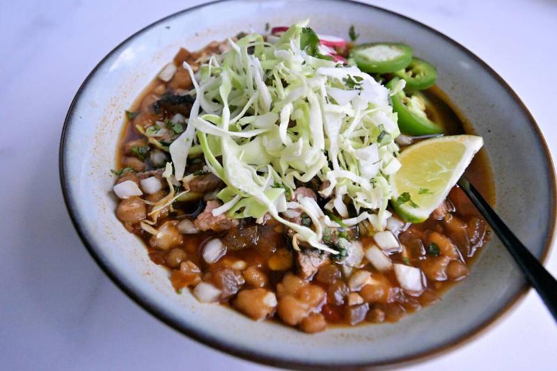 Close-up of a bowl of soup
