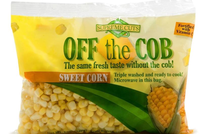 Bag of frozen corn