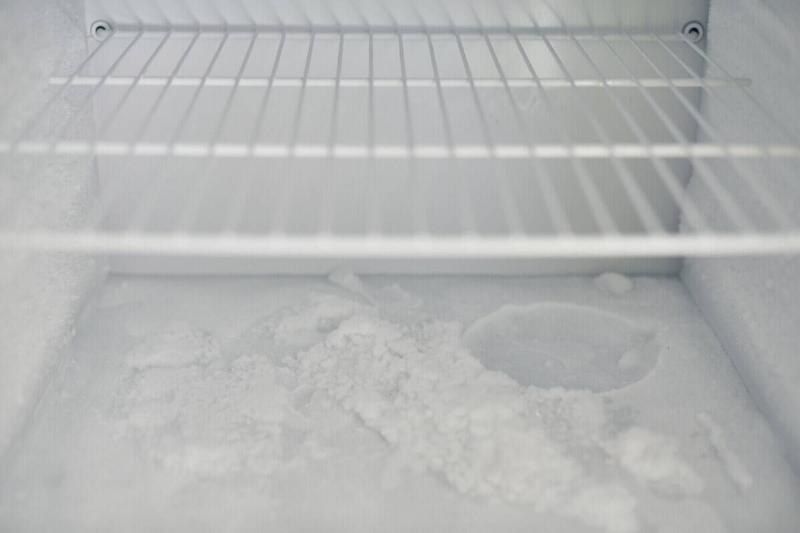 Frost and ice build-up in a freezer