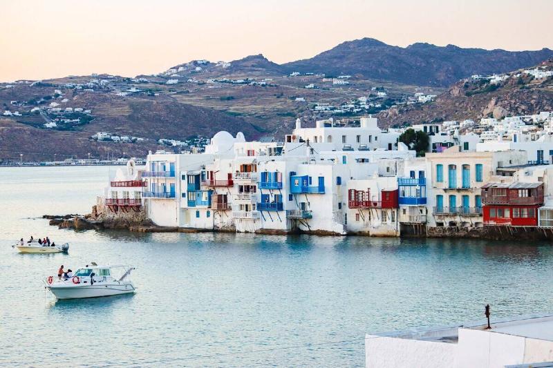 Magical Sunset Time In Little Venice In Mykonos