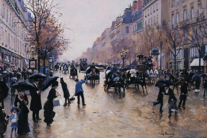 Boulevard Poissoniere In The Rain