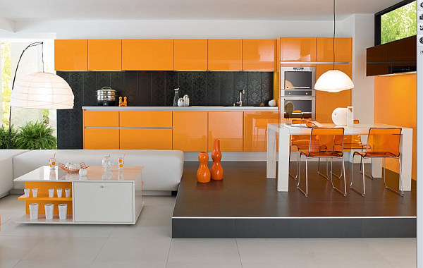 Orange hot sale kitchen decor