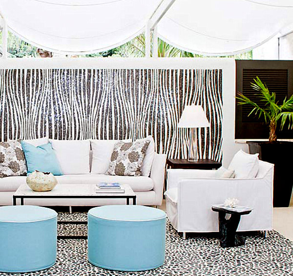 light and airy tropical living room