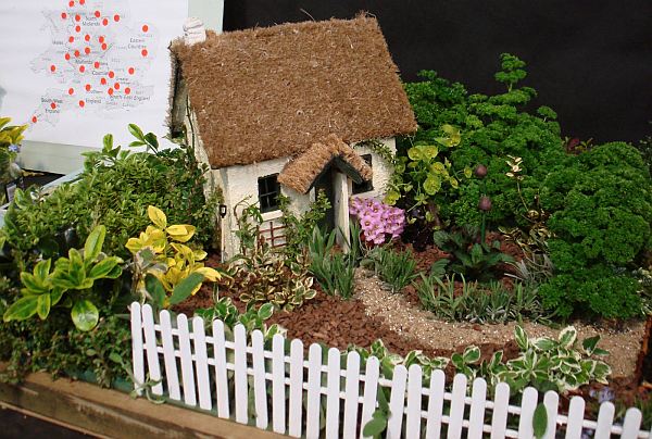 mini garden with house
