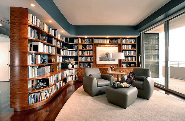 ultra modern home library design