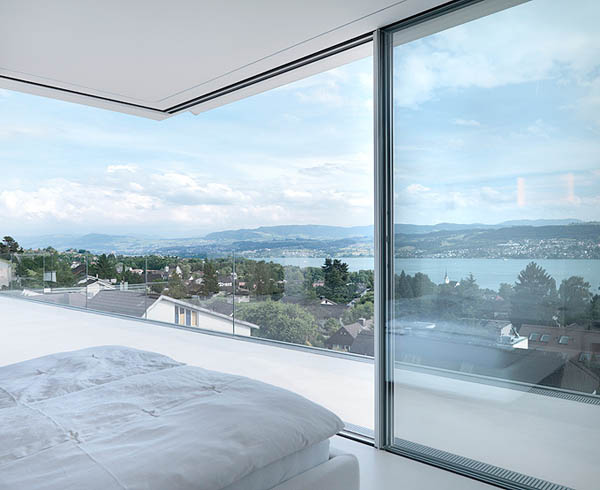 Glass Contemporary Feldbalz House – bedroom views
