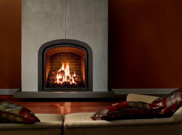 Simple and stylish fireplace in a contemporary home