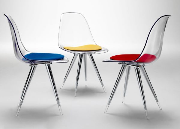 Bold acrylic dining chairs