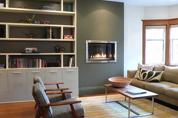 Wooden accents in a Scandinavian-style living room