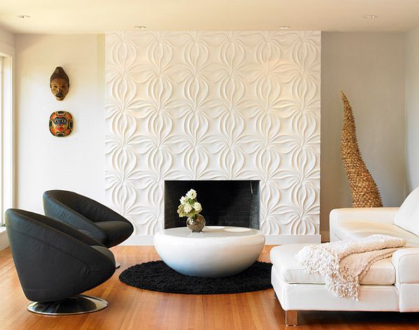 3D wall covers shaped like flowers